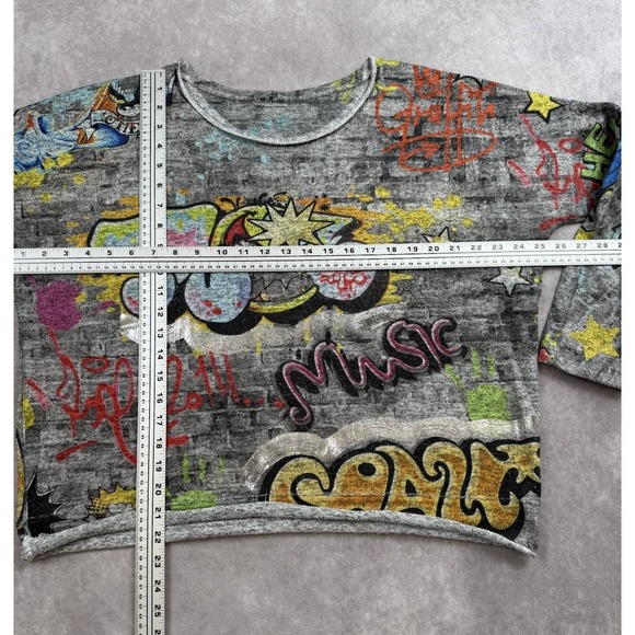 Graffiti‎ Art Subway 90's 80's Women's Size 2XL Sweater Pullover Made In Italy - Picture 7 of 16